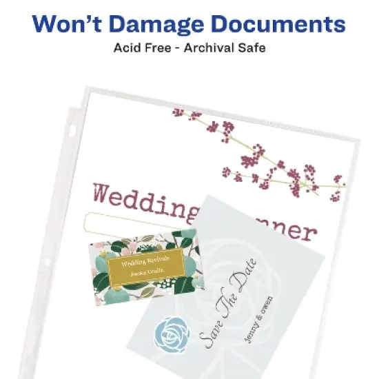 Avery Diamond Clear Secure Top Sheet Protectors, Super Heavyweight, 2-Pack, 50 Page Protectors (86009) image {4}