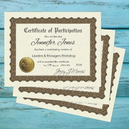 Great Papers! Certificate of Participation 8.5" x 11" Multicolored 6/Pack (930800) image {2}