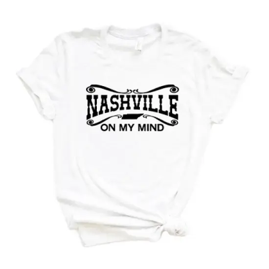 Simply Sage Market Women's Nashville On My Mind Short Sleeve Graphic Tee image {3}