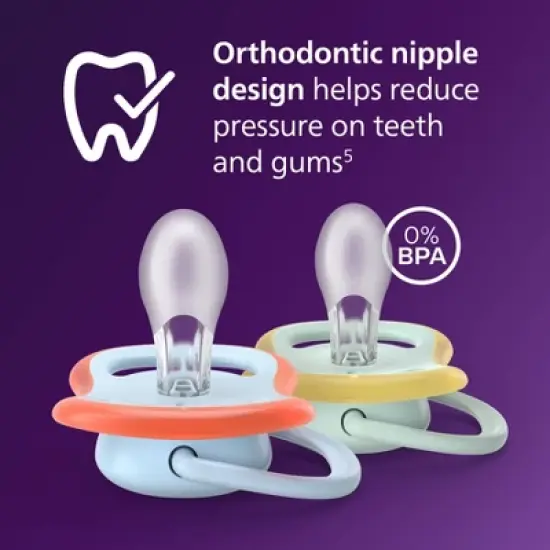 Philips Avent Ultra Soft Pacifiers 0-6m - Caterpillar/Leopard - 4pk image {2}