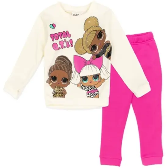 L.O.L. Surprise! Queen Bee Fierce Unity Girls Fleece Sweatshirt and Jogger Pants Set Little Kid to Big Kid image {8}