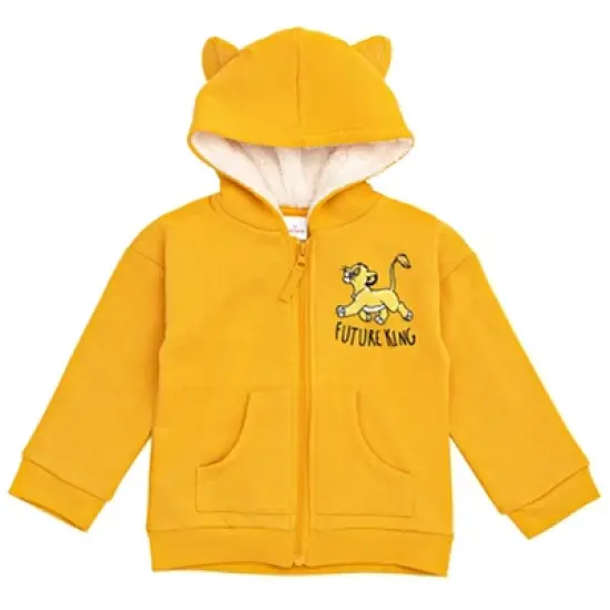 Disney Mickey Mouse Minnie Mouse Lion King Simba Fleece Zip Up Hoodie Toddler image {8}