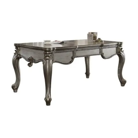 Versailles Executive Desk Antique Platinum - Acme Furniture image {2}