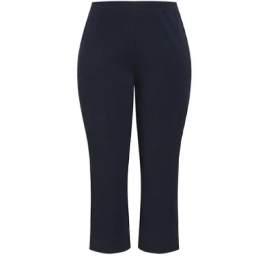 Women's Plus Size Supima&reg; Active Pant Navy - petite | AVENUE image {2}