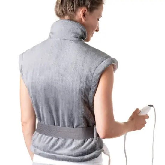 Pure Enrichment PureRelief XL Extra-Long Back and Neck Heating Pad - 29" x 24" - Gray image {10}