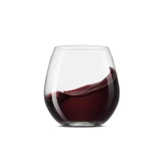 JoyJolt Spirits Stemless Wine Glasses for White or Red Wine - Set of 4 -15-Ounces image {2}