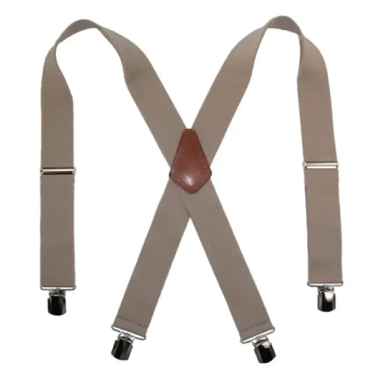 CTM Men's Terry Casual Elastic with Anti Slip Pin Clip 2 Inch Suspenders image {4}