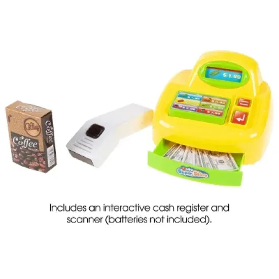 Kids Grocery Store Selling Stand- Supermarket Playset by Toy Time image {4}