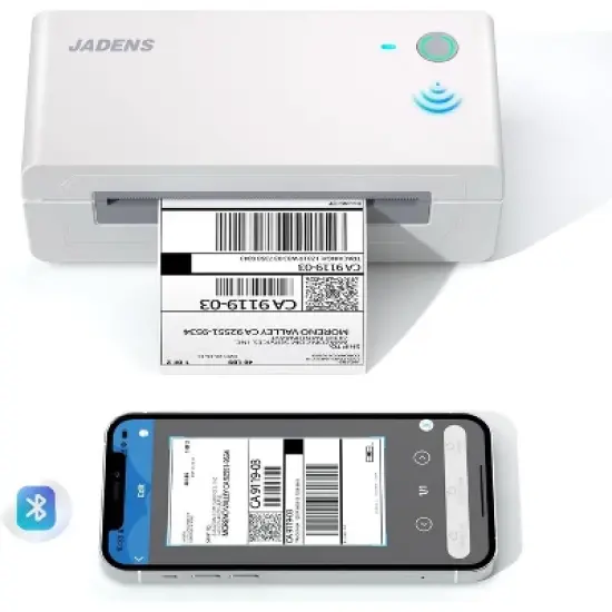 JADENS Bluetooth Wireless Thermal Shipping Label Printer 668BT image {2}