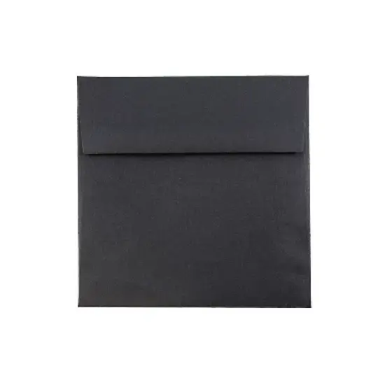 JAM Paper 5.5 x 5.5 Square Invitation Envelopes Black Linen 25/Pack (V01210) image {2}