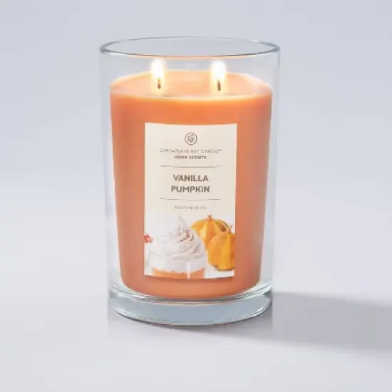 19oz Glass Jar Vanilla Pumpkin Candle - Home Scents image {1}