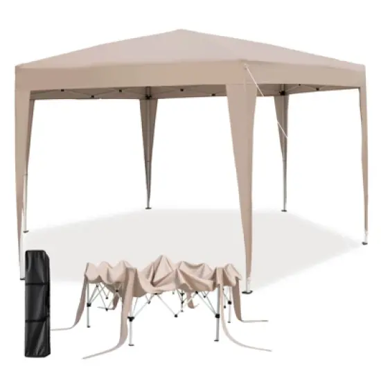 Costway 13 x 11.5 FT Hexagonal Gazebo Shelter with 3 Adjustable Height Carrying Bag image {1}