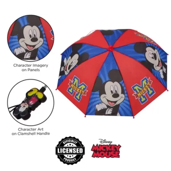 Mickey Mouse Boys Umbrella and Raincoat Set, Kids Ages 2-5 image {5}