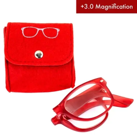 Global Vision Eyewear Foldable Bifocal Reading Glasses with +3.0 Bifocal Clear Lenses image {1}