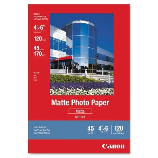 Canon Matte Photo Paper 4 x 6 45 lb. White 120 Sheets/Pack 7981A014 image {1}