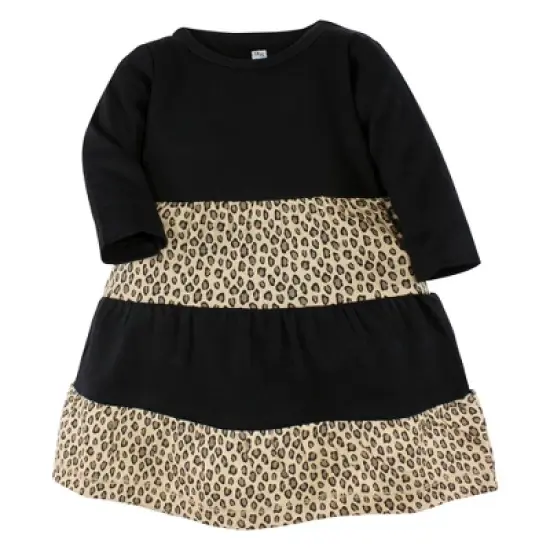 Hudson Baby Girl Cotton Dresses, Leopard Gold Heart image {2}