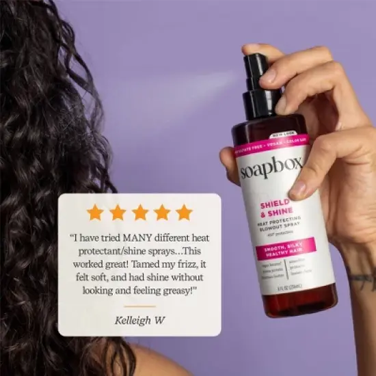 Soapbox Shield and Shine Heat Protectant Spray - 8 fl oz image {7}