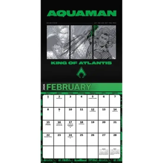Trends International 2026 The Justice League Classic 12"x12" Wall Calendar image {2}