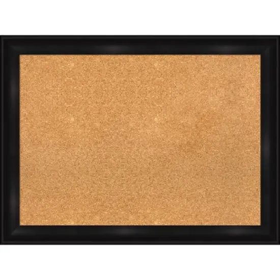 Amanti Art Grand Black Narrow Framed Corkboard, Natural Cork image {11}