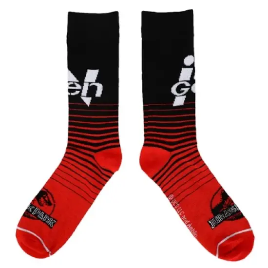 Jurassic Park Mixed Art Logos Men's 5-Pack Casual Crew Socks image {4}