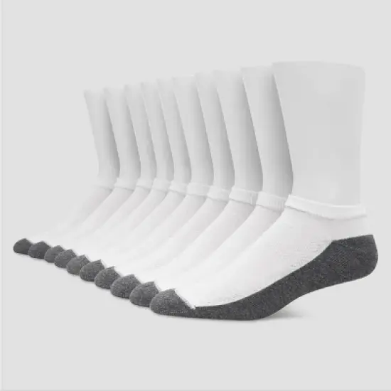 Hanes Premium Men's 10pk Cool Comfort Low Cut Socks image {4}