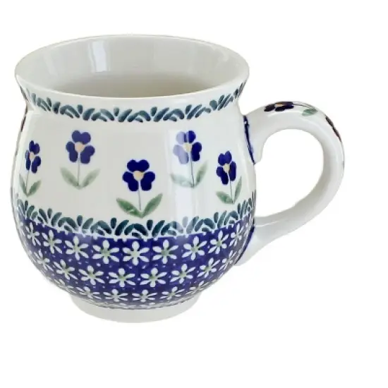 Blue Rose Polish Pottery K068 Manufaktura Large Bubble Mug image {3}