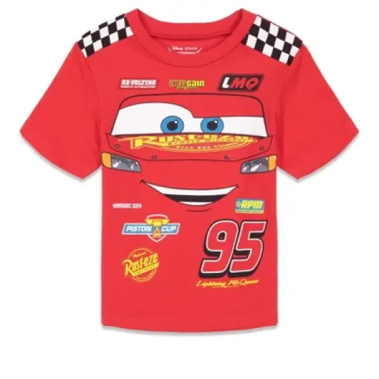 Disney Pixar Cars Lion King Lightning McQueen T-Shirt and Mesh Shorts Outfit Set Toddler image {1}