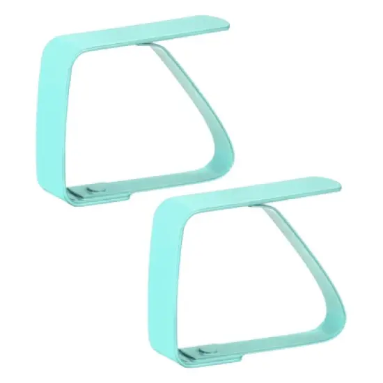 Unique Bargains 420 Stainless Steel Outdoor Restaurant Picnic Tablecloth Clips 2 Pcs image {6}