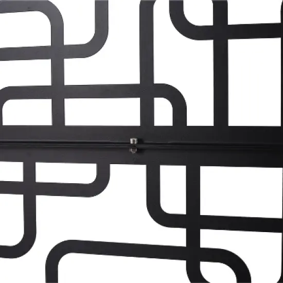 CAVINAS Patio Decorative Screen Metal Fence Privacy Screen with Hollow Rectangular Pattern for Outside and Garden, 76" H&times;48" W image {4}