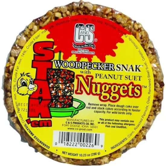 C&S Stak'Em Woodpecker Snak W/Suet Nuggets image {1}