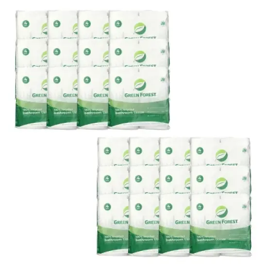 Green Forest 100% Recycled Bathroom Tissue 2-Ply 198 Sheets - Case of 24/4 ct image {5}
