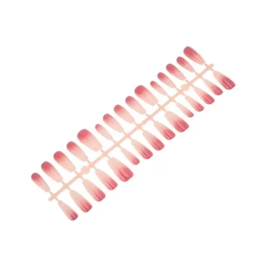 Unique Bargains Crescent Long Coffin Fake Nails 1 Pc image {8}