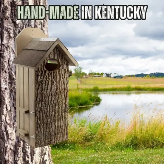 Uncle Dunkels Premium Pine Wood Duck House; Rustic Handmade Duck Nesting Box image {3}