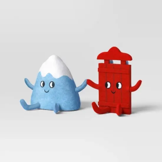 Christmas Felt Duo Figural Mountain and Sled - Wondershop&trade; image {2}