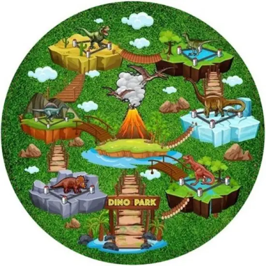 Toy To Enjoy Dinosaur Pop-Up Play Tent with Remote Controlled Lights, Dinosaur Roar Sound Button, and 6 Dinosaur Figure Toys for Boys and Girls image {5}