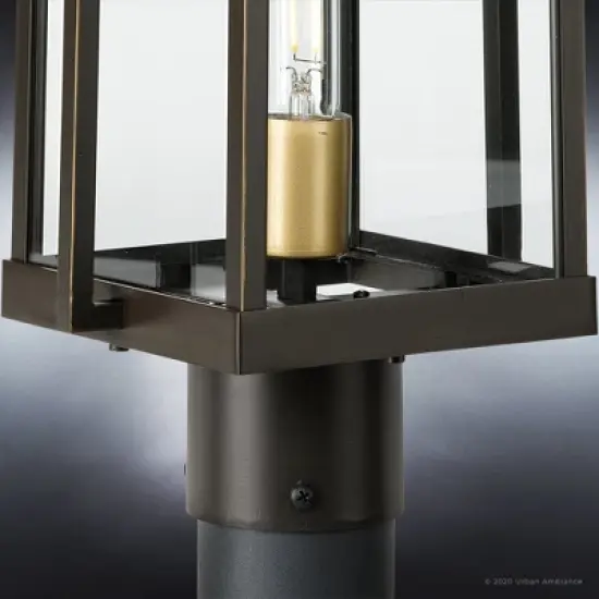 Urban Ambiance Luxury Transitional Outdoor Post Light 21.375''H x 8.25''W,  Olde Bronze Finish,  Orlando Collection, UHP1342 image {5}
