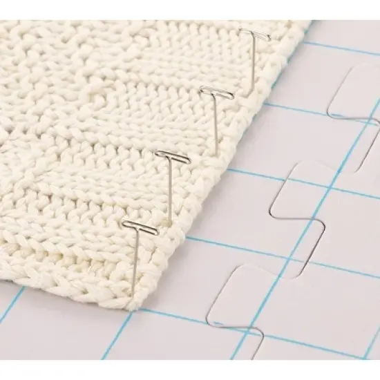 Juvale Extra Thick Blocking Mats for Knitting & Crochet 9 Pack with 200 T Pins and Storage Bag, 12.5 In image {2}