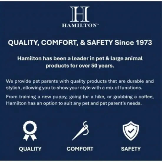 Hamilton Adjustable Classic Comfort Nylon Dog Harness, Medium Fit (20" to 30") Blue image {2}