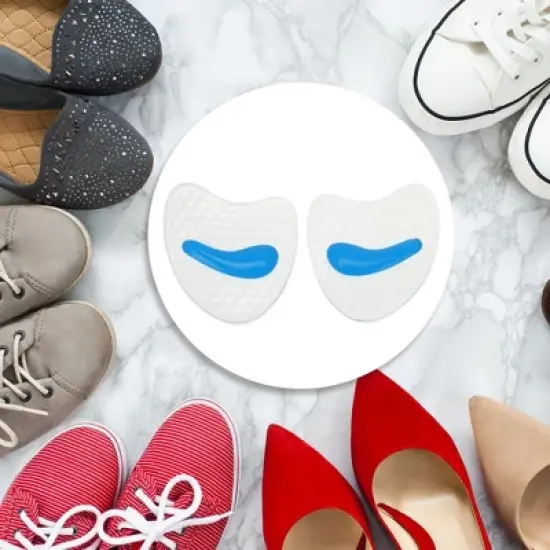 Unique Bargains Soft Shock-absorbing Forefoot Insole Pads 2 Pairs image {2}