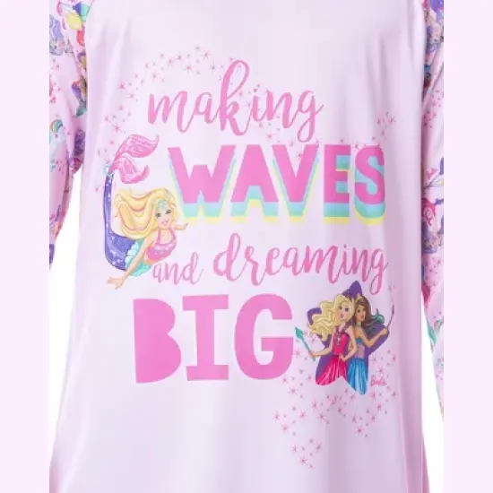 Mattel Girls' Barbie Making Waves Dreaming Sleep Pajama Dress Nightgown Pink image {1}