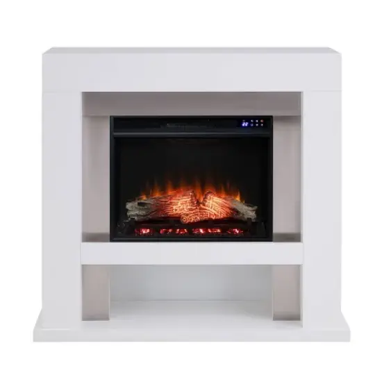 Lockman Stainless Steel Fireplace White - Aiden Lane image {16}