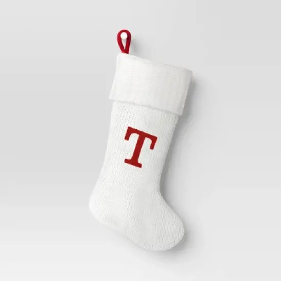 Knit Monogram Christmas Stocking White - Wondershop&trade; image {22}