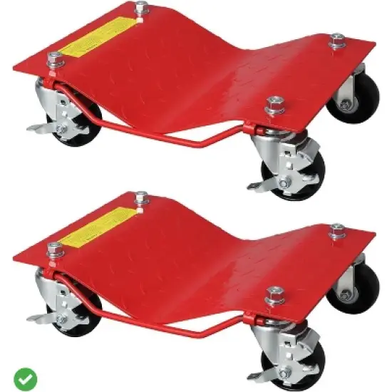 Heavy Duty Car Dollies Set (2/4-Pack, 3000/6000LBS Capacity) Wheel Dolly for Moving Vehicles Trucks  Motorcycles Trailers & Disabled Cars image {9}