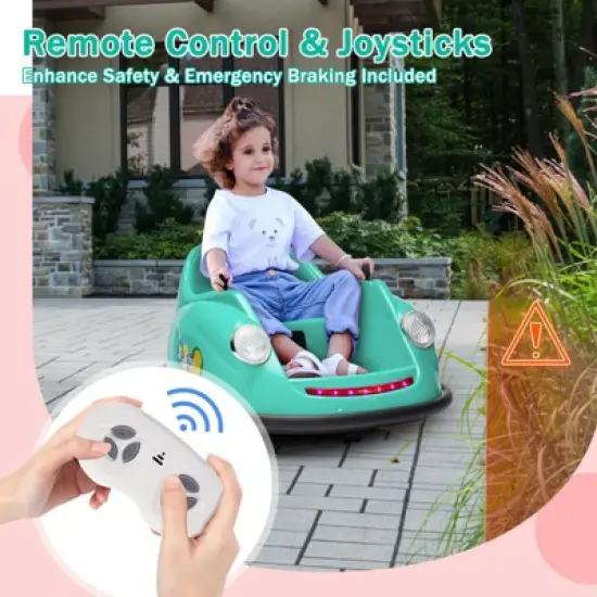 12V Electric Bumper Car for Toddlers &ndash; Ride-On Kids Car with Remote Control, 360&deg; Spin, Lights & Music | Safety Certified image {2}