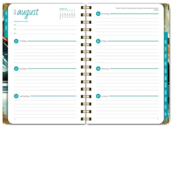 Global Printed Products Hardcover AY 2025-2026 Fashion Planner - 5.5"x8" (Lake View) image {2}