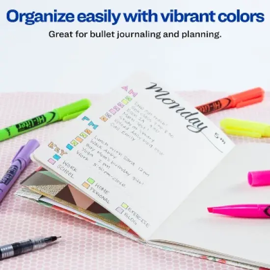 Avery Pen-Style Highlighters, 6 Assorted Colors Per Pack, 4 Packs, 24 Highlighters Total (23565) image {3}
