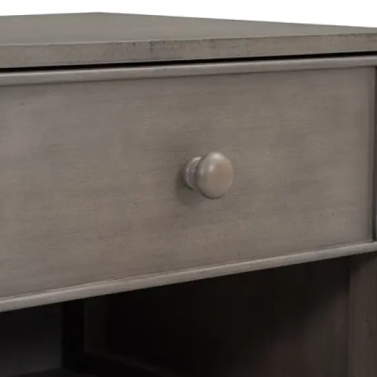 Wooden Nightstand with a Drawer and an Open Storage - ModernLuxe image {7}