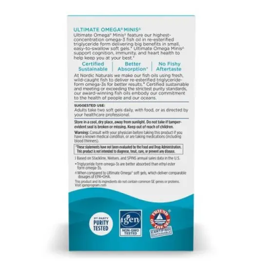 Nordic Naturals Ultimate Omega Mini Softgels - 60ct image {4}