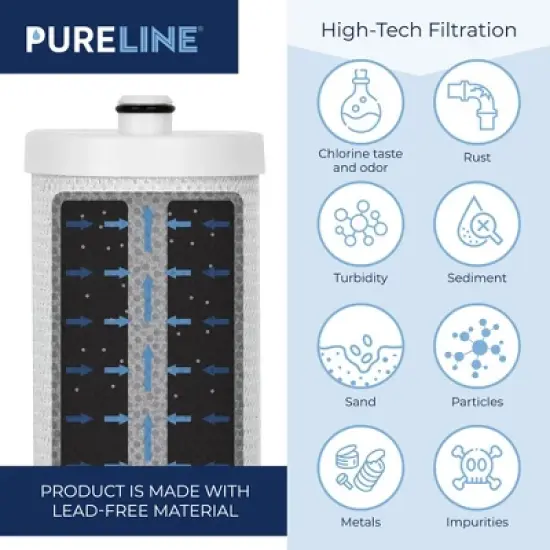 PureLine Replacement for Frigidaire WFC1B, PureSource NGRG 2000 Refrigerator Water Filter and Kenmore 9910, 469910, 46-9910 (4 Pack) image {1}
