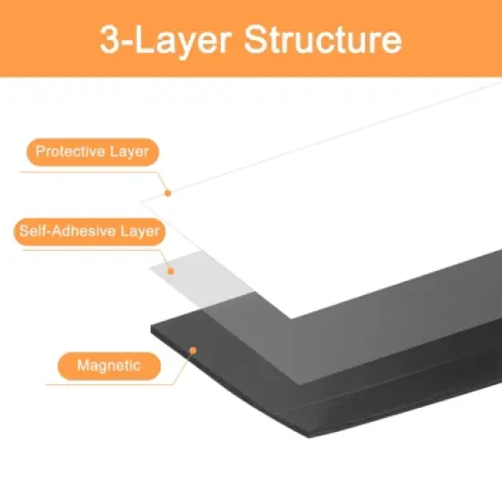 Unique Bargains Self-Adhesive Easy to Cut Sticky Backing Magnetic Tape image {3}